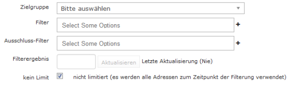 Aktion Zielgruppe zuweisen