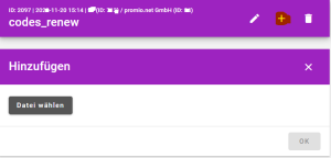 Gutscheincodes hinzufügen