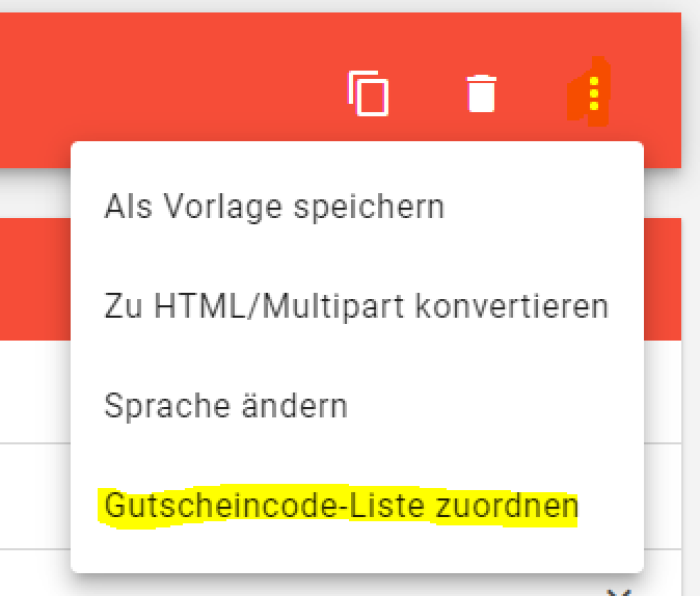Zuordnung Gutscheincodes zu E-Mail