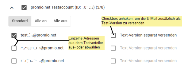 Aktion Testversand